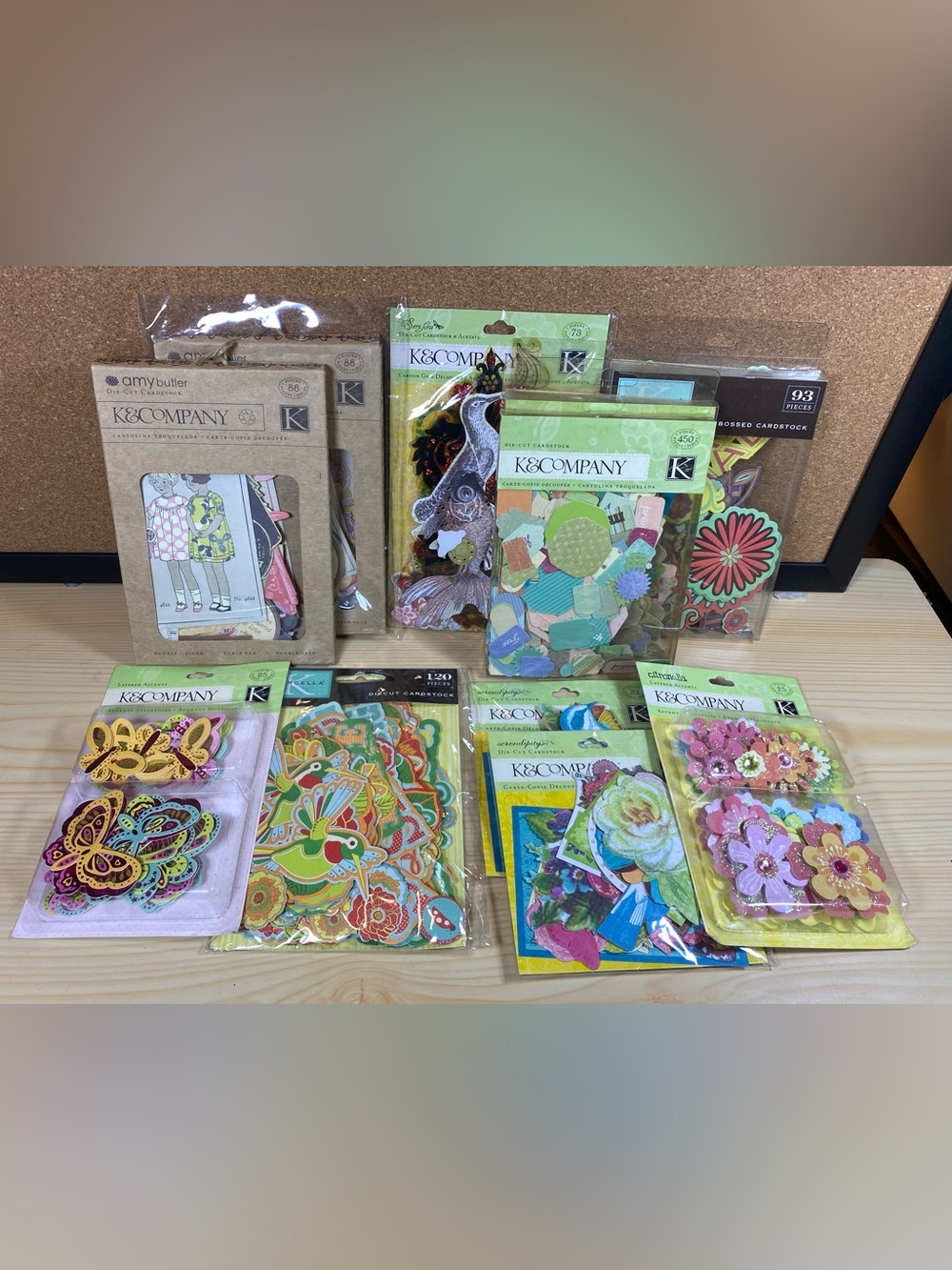 11 Piece Craft Bundle K by Marcella K & Company Die Cut Cardstock Accents New